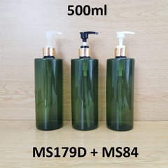 Chai rêu vai ngang vòi van xi vàng 500ml