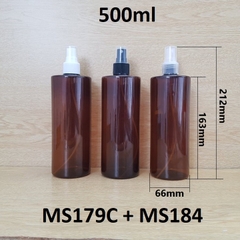 Chai nâu vai ngang phhun sương 500ml