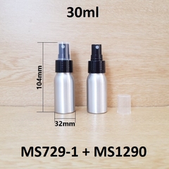 Chai nhôm xịt phun sương 30ml