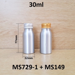 Chai nhôm nắp cuốn biên 30ml
