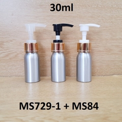 Chai nhôm vòi van xi vàng 30ml