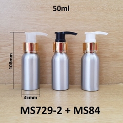 Chai nhôm vòi van xi vàng 50ml