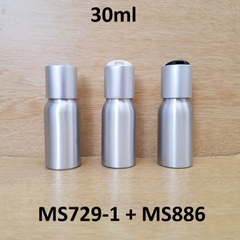 Chai nhôm nắp nhấn bạc 30ml