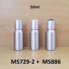 Chai nhôm nắp nhấn bạc 50ml