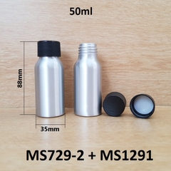 Chai nhôm nắp vặn sọc 50ml