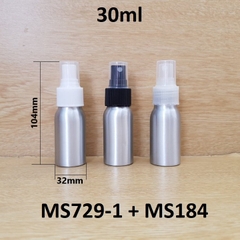 Chai nhôm phun sương 30ml
