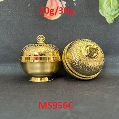 Hũ vương miệng KO viền dọc màu vàng