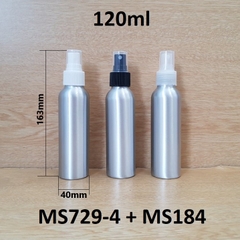 Chai nhôm phun sương 120ml