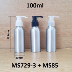 Chai nhôm vòi van 100ml