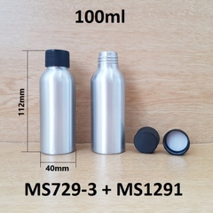 Chai nhôm nắp vặn sọc 100ml