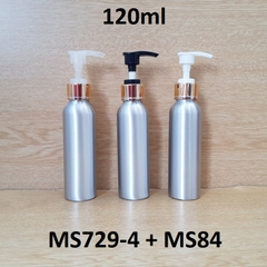 Chai nhôm vòi van xi vàng 120ml