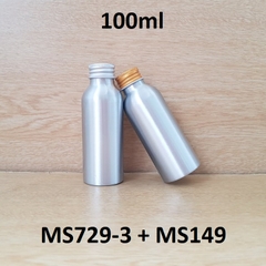 Chai nhôm nắp cuốn biên 100ml
