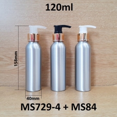 Chai nhôm vòi van xi vàng 120ml