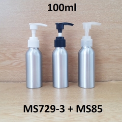 Chai nhôm vòi van 100ml