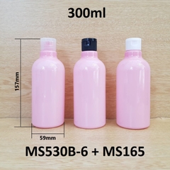 Chai hồng đục cổ cao tròn  nắp bật 300ml
