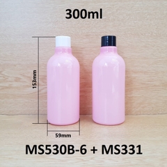 Chai hồng đục cổ cao tròn nắp vặn 300ml