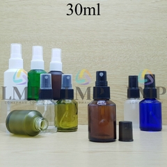 Chai thủy tinh vát đầu phun sương sọc 30ml
