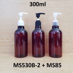 Chai nâu cổ cao tròn vòi van 300ml