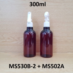 Chai nâu cổ cao tròn xịt kiếng 300ml