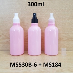 Chai hồng đục cổ cao tròn phun sương 300ml
