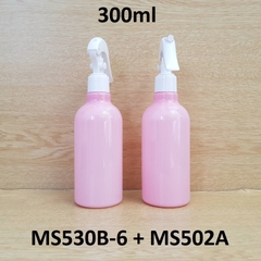 Chai hồng đục cổ cao tròn xịt kiếng 300ml