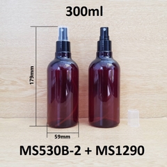 Chai nâu cổ cao tròn phun sương 300ml