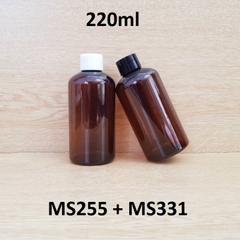 Chai nâu đất lùn nắp vặn 220ml