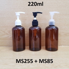 Chai nâu đất lùn vòi van 220ml
