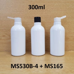 Chai trắng cổ cao tròn nắp bật 300ml