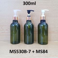 Chai rêu cổ cao tròn vòi van xi vàng 300ml
