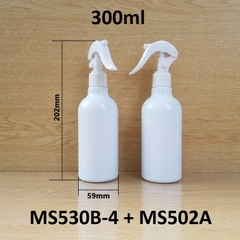 Chai trắng cổ cao tròn xịt kiếng 300ml