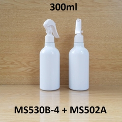 Chai trắng cổ cao tròn xịt kiếng 300ml