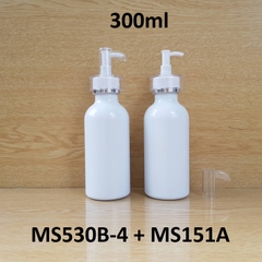 Chai trắng cổ cao tròn vòi voi 300ml