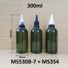 Chai rêu cổ cao tròn nắp nhọn 300ml