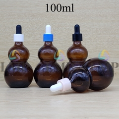 Chai hồ lô nắp bóp khoen nhựa trơn 100ml
