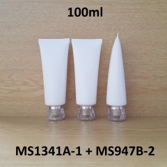 Tuýp tròn trắng bóng nắp bạc 100ml