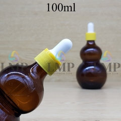 Chai hồ lô nắp bóp khoen nhựa sọc 100ml