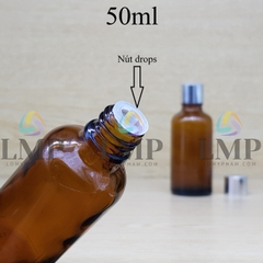 Chai tinh dầu nắp xi KO viền 50ml