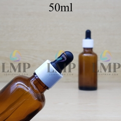 Chai tinh dầu nắp bóp khoen nhựa trơn 50ml