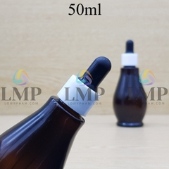 Chai đèn dầu nắp bóp khoen nhựa trơn 50ml