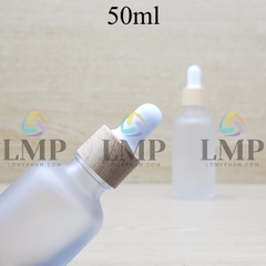 Chai tinh dầu phun mờ nắp bóp khoen vân gỗ 50ml