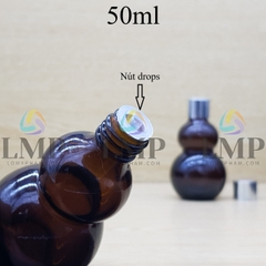 Chai hồ lô nắp xi KO viền 50ml