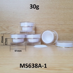 Hũ PS tròn trắng có viền 30g