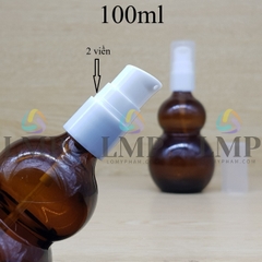 Chai hồ lô đầu xịt giọt có 2 viền 100ml