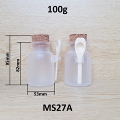 Hũ nhựa kèm muỗng thân tròn 100g