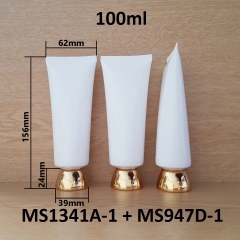 Tuýp tròn trắng bóng nắp vàng 100ml