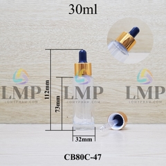 Chai thủy tinh nắp bóp khoen nhôm