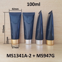 Tuýp tròn đen bóng nắp vàng 100ml
