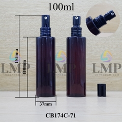 Chai PET vai ngang đầu nhôm giọt cao 100ml