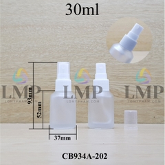 Chai thủy tinh vát đầu phun sương sọc 30ml